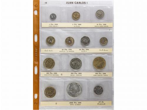 JUAN CARLOS I. Lote 314 monedas. Restos final de colección. 