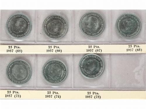 ESTADO ESPAÑOL. Lote 15 Monedas 25 Pesetas. 1957. 1957 (*58 