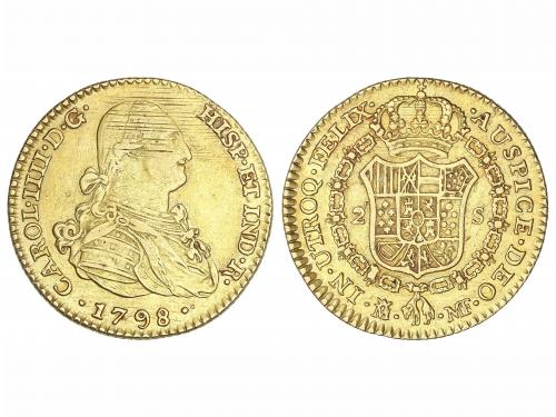 CARLOS IV. 2 Escudos. 1798. MADRID. M.F. 6,70 grs. (Rayitas 