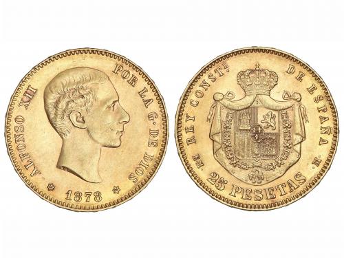ALFONSO XII. 25 Pesetas. 1878 (*18-78). E.M.-M. EBC. 