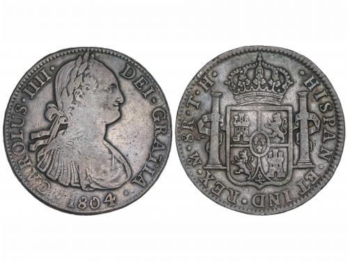 CARLOS IV. 8 Reales. 1804. MÉXICO. T.H. 26,75 grs. Pátina. A