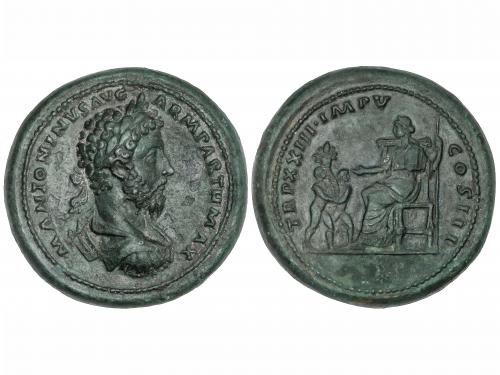IMPERIO ROMANO. Medallón. Acuñada el 161-180 d.C. MARCO AURE