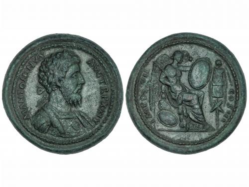 IMPERIO ROMANO. Medallón. Acuñada el 161-180 d.C. MARCO AURE