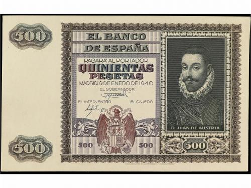 ESTADO ESPAÑOL. Prueba del anverso 500 Pesetas. 9 Enero 1940