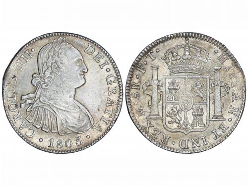 CARLOS IV. 8 Reales. 1803. MÉXICO. F.T. 26,97 grs. Acuñación