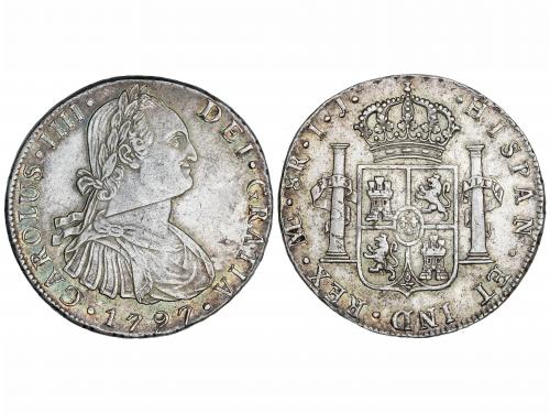 CARLOS IV. 8 Reales. 1797. LIMA. I.J. 27,06 grs. (Raya de aj