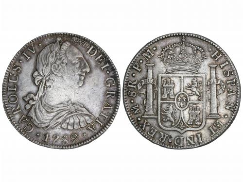 CARLOS IV. 8 Reales. 1789. MÉXICO. F.M. 26,88 grs. Busto de 