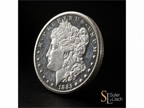 ESTADOS UNIDOS. 1 Dólar. 1885-CC. CARSON CITY. 26,68 grs. AR