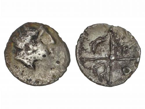 MONEDAS HISPÁNICAS. Tritartemorion. IMITACIÓN DE DIVISORES D