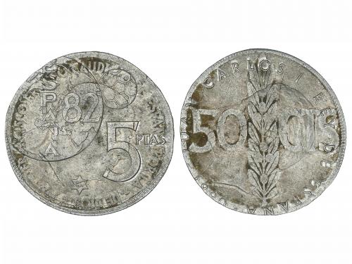 JUAN CARLOS I. 5 Pesetas. 1980 (*80). 0,98 grs. ERROR: Acuña