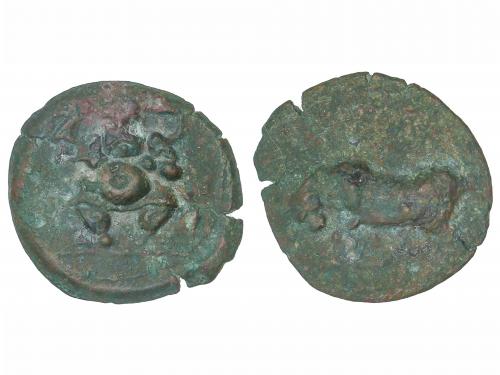 MONEDAS HISPÁNICAS. 1/4 Calco. 200-100 a.C. EBUSUS (IBIZA). 