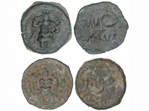 MONEDAS HISPÁNICAS. Lote 2 monedas Semis. 20 a.C. EBUSUS (IB