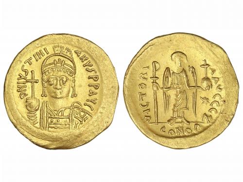 MONEDAS BIZANTINAS. Sólido. (527-565 d.C.). JUSTINIANO I. CO