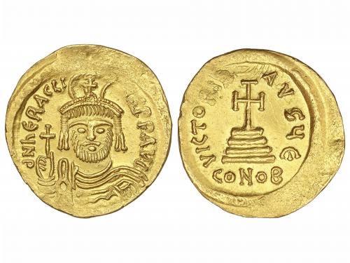MONEDAS BIZANTINAS. Sólido. (610-641 d.C.). HERACLIO. CONSTA