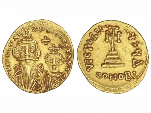 MONEDAS BIZANTINAS. Sólido. (641-668 d.C.). CONSTANTE II. CO