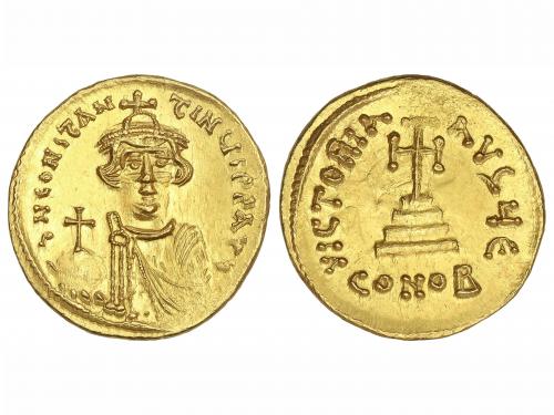 MONEDAS BIZANTINAS. Sólido. (641-668 d.C). CONSTANTE II. CON