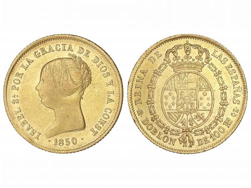 ISABEL II. Doblón de 100 Reales. 1850. MADRID. C.L. 8,18 grs