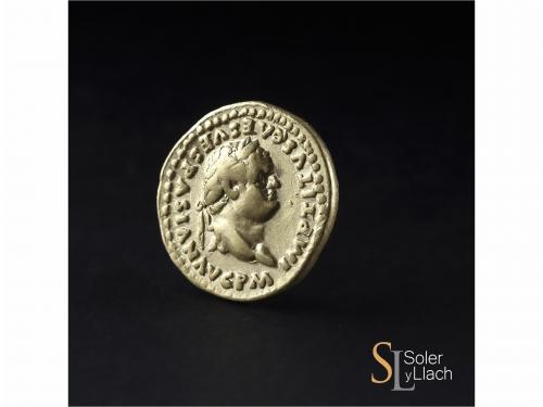 IMPERIO ROMANO. Áureo. Acuñada el 79 d.C. TITO. Anv.: IMP. T