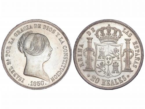 ISABEL II. 20 Reales. 1850. MADRID. 25,98 grs. (Leves golpec