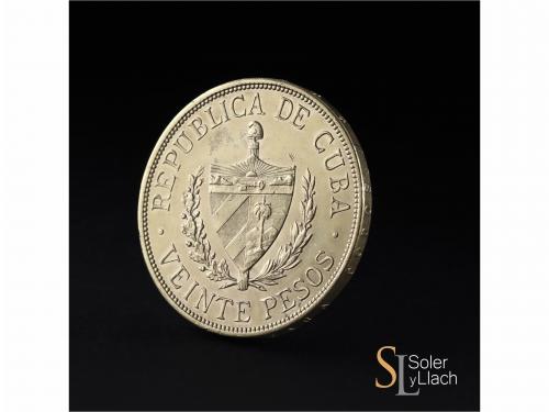 CUBA. 20 Pesos. 1915. 33,43 grs. AU. José Martí. (Pequeños g