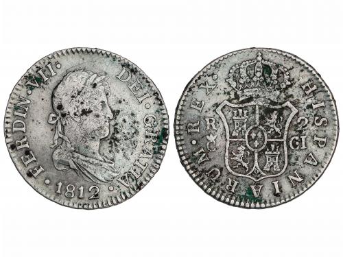 FERNANDO VII. 2 Reales. 1812. CÁDIZ. C.I. 5,95 grs. (Leves o