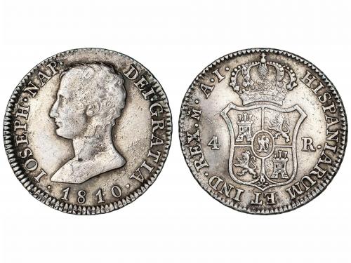 JOSÉ NAPOLEÓN. 4 Reales. 1810. MADRID. A.I. 5,86 grs. Modulo