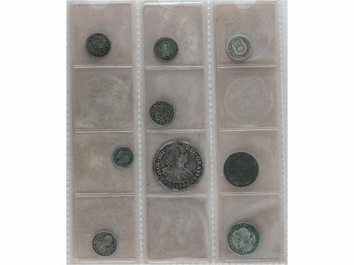 LOTES y COLECCIONES. Lote 29 monedas 2 Maravedis a 8 Reales.