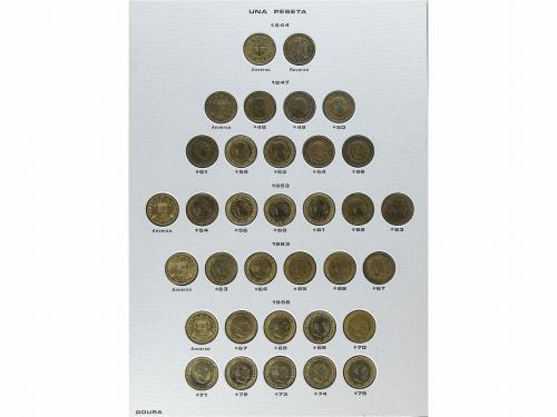 ESTADO ESPAÑOL. Lote 118 monedas 10 Céntimos a 100 Pesetas. 