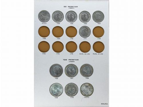 ESTADO ESPAÑOL. Lote 118 monedas 10 Céntimos a 100 Pesetas. 