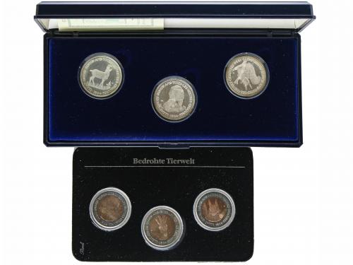 ANDORRA. Serie 6 monedas 2 (3) y 20 Diners (3). 1984. AE+CuN