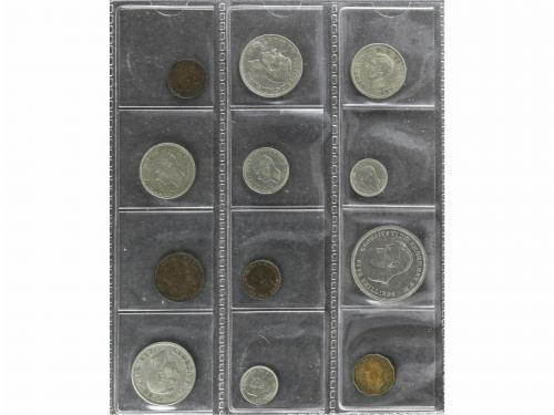 GRAN BRETAÑA. Lote 163 monedas Farthing a 5 Chelines. 1757 a