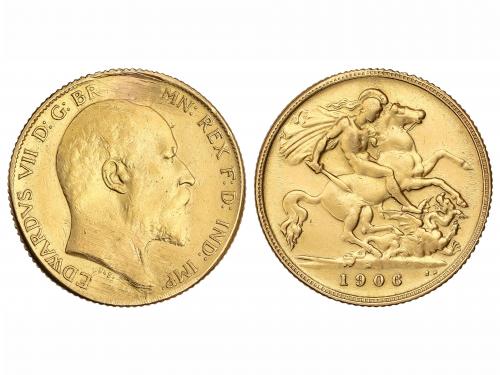 GRAN BRETAÑA. 1/2 Soberano. 1906. EDUARDO VII. 3,81 grs. AU.