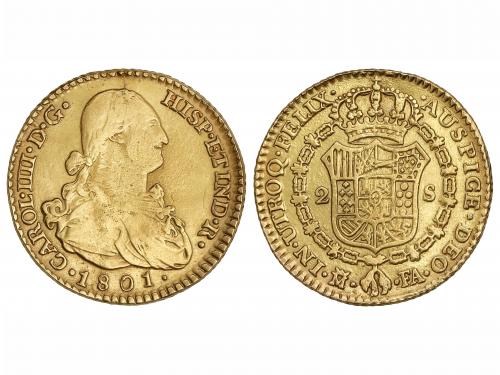 CARLOS IV. Reproducción 2 Escudos. 1801. MADRID. F.A./M.F. 5