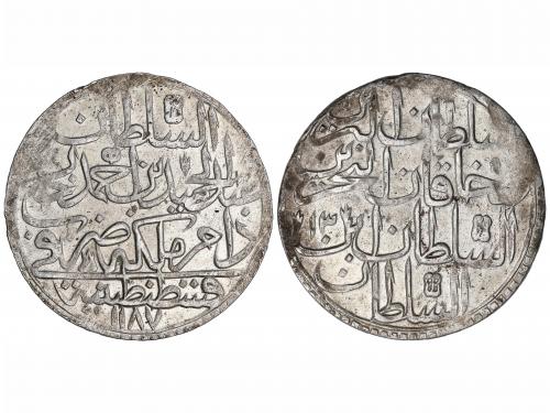TURQUÍA. 2 Zolota. 1187 a.H. (1773 d.C.). ABDUL HAMID I. 27,