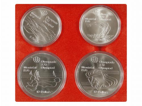 CANADÁ. Serie 28 monedas 5 (14) y 10 Dólares (14). 1973 a 19