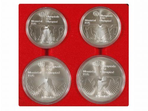 CANADÁ. Serie 28 monedas 5 (14) y 10 Dólares (14). 1973 a 19