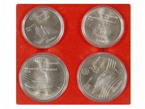 CANADÁ. Serie 28 monedas 5 (14) y 10 Dólares (14). 1973 a 19