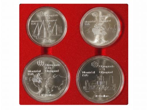 CANADÁ. Serie 28 monedas 5 (14) y 10 Dólares (14). 1973 a 19