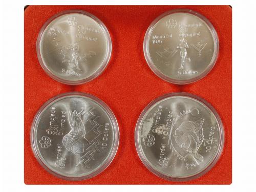 CANADÁ. Serie 28 monedas 5 (14) y 10 Dólares (14). 1973 a 19