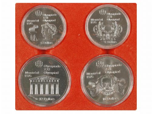 CANADÁ. Serie 28 monedas 5 (14) y 10 Dólares (14). 1973 a 19