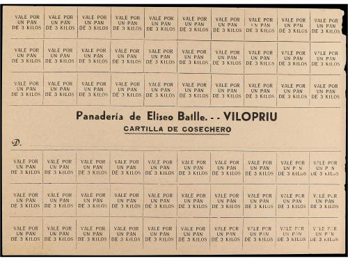 FICHAS COOPERATIVAS Y PROPAGANDA. Lote 2 cartillas. PANADERÍ