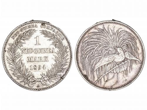 NUEVA GUINEA ALEMANA. 1 Marco. 1894-A. BERLÍN. 5,51 grs. AR.