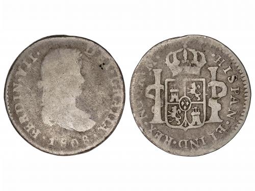 FERNANDO VII. Real. 1808. GUATEMALA. M. 3 grs. AR. MUY RARA.