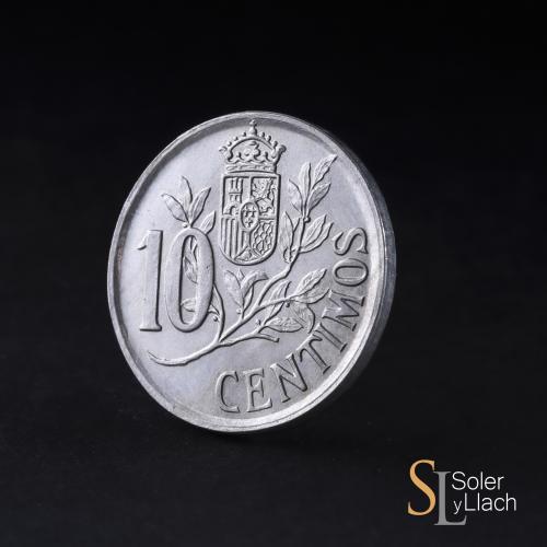 ALFONSO XIII. Prueba de 10 Céntimos. 1928. Anv.: Apolo con c