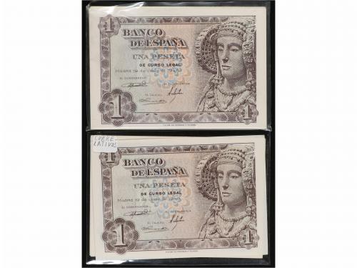 ESTADO ESPAÑOL. Lote 131 billetes 1 Peseta. 19 Junio 1948. D