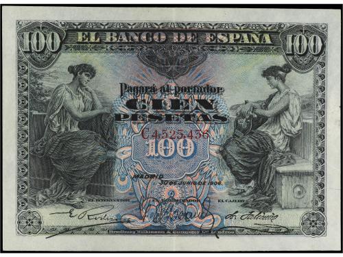 BANCO DE ESPAÑA. 100 Pesetas. 30 Junio 1906. Serie C. Sello 