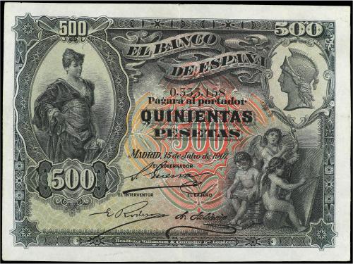 BANCO DE ESPAÑA. 500 Pesetas. 15 Julio 1907. Alcazar de Sego