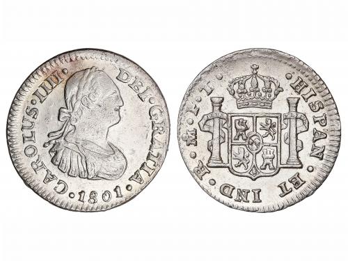CARLOS IV. 1/2 Real. 1801. MÉXICO. F.T. 1,69 grs. Restos de 