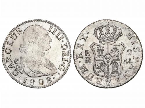 CARLOS IV. 2 Reales. 1808. MADRID. A.J. 5,74 grs. AC-619. EB
