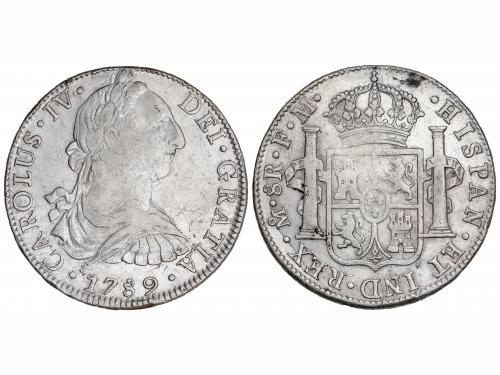 CARLOS IV. 8 Reales. 1789. MÉXICO. F.M. 26,75 grs. Busto de 
